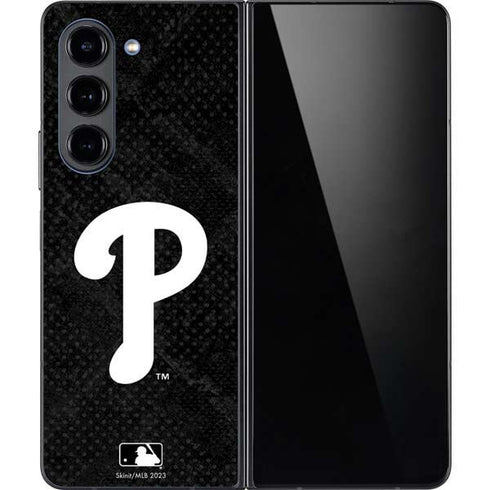 MLB Philadelphia Phillies Dark Wash Galaxy Z Fold5 5G Skin